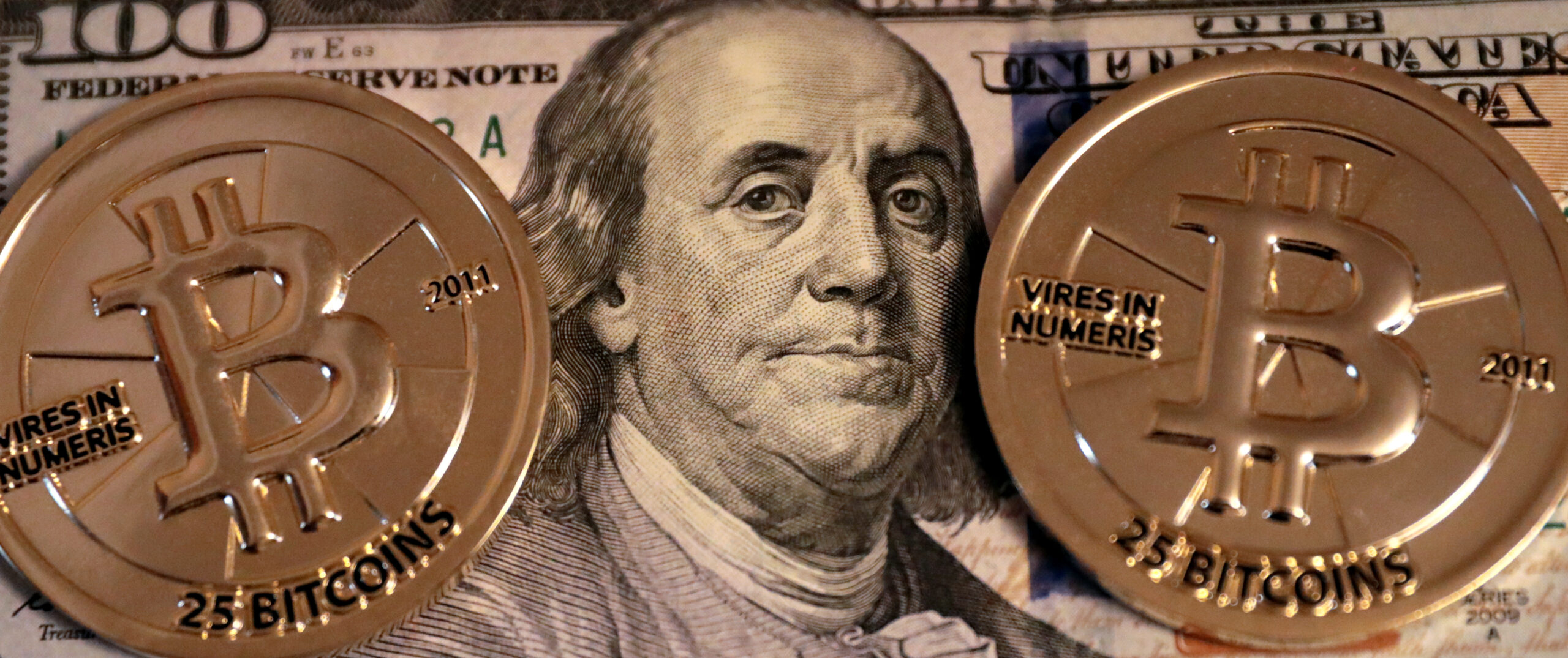 stablecoins-dollar-crypto-photo U.S. dollar bill with cryptocurrency coins, illustrating dollar-linked digital assets and stablecoin payment risk