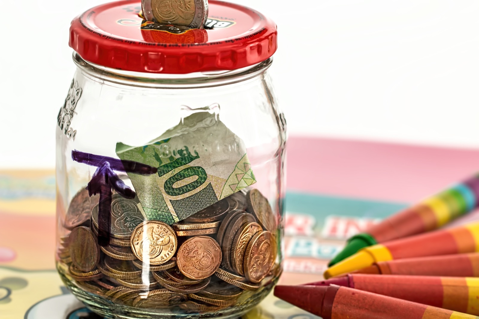 Piggy bank representing emergency fund buckets and household savings priorities